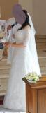 Suknia ślubna OKAZJA !!! Piękna suknia ślubna - Pronovias Berlin kolor: mleczna biel rozmiar: 38/36