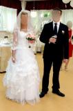 Suknia ślubna ŚLICZNA SUKNIA ŚLUBNA W ATRAKCYJNEJ CENIE + GRATISY !!! kolor: biały rozmiar: 36-38