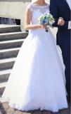 Suknia ślubna Sprzedam BIAŁĄ suknię ślubną  kolor: biała rozmiar: 36