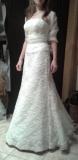 Suknia ślubna sprzedam suknię ślubną 36/38 na 164+10 cm obcas kolor: ecru rozmiar: 36/38