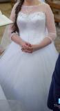 Suknia ślubna  Sprzedam suknię ślubną - styl princeska  .  kolor: biały rozmiar: 38