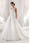 Suknia ślubna suknia ślubna Agnes 40/42 biała z koronką, ramiączka kolor: biel rozmiar: 40/42