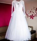 Suknia ślubna suknia ślubna koronka długi rękaw kolor: biały rozmiar: 34