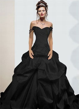 czarna suknia ślubna