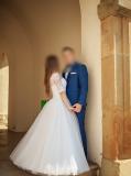 Suknia ślubna  SUKNIAŚLUBNA JAK NOWA - Piękna Księżniczka  kolor: śnieżnobiały rozmiar: 164 cm wzrost drobna